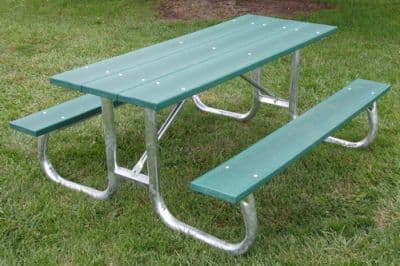 Galvanized Frame Picnic Table