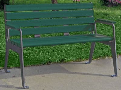 Plaza Bench With Back 2