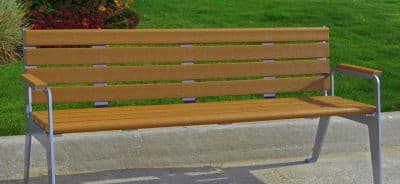 Plaza Bench With Back 4
