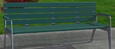 Plaza Bench With Back 3