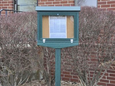 Small Hinged Message Center