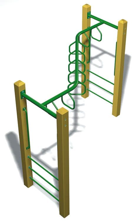 Freestanding Overhead Zig-Zag Ring Maze