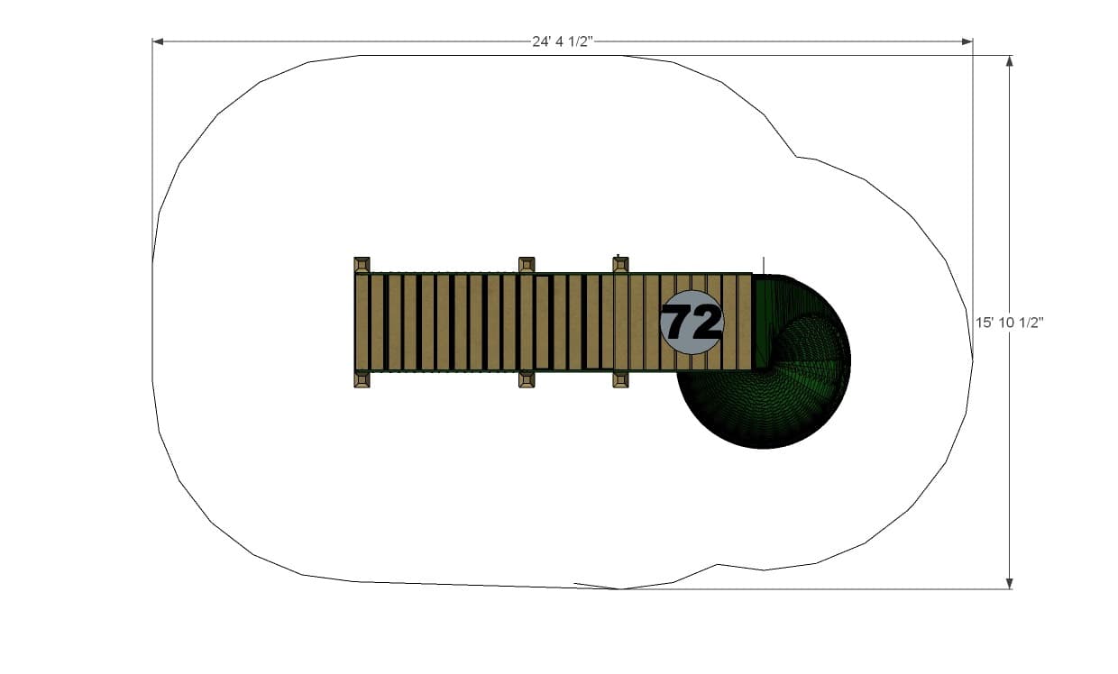 Freestanding Spiral Slide Plan View