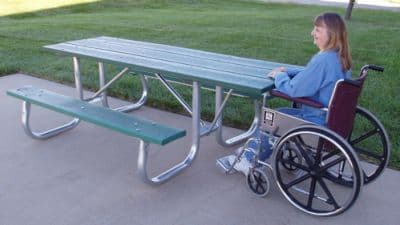 Galvanized Frame Picnic Table