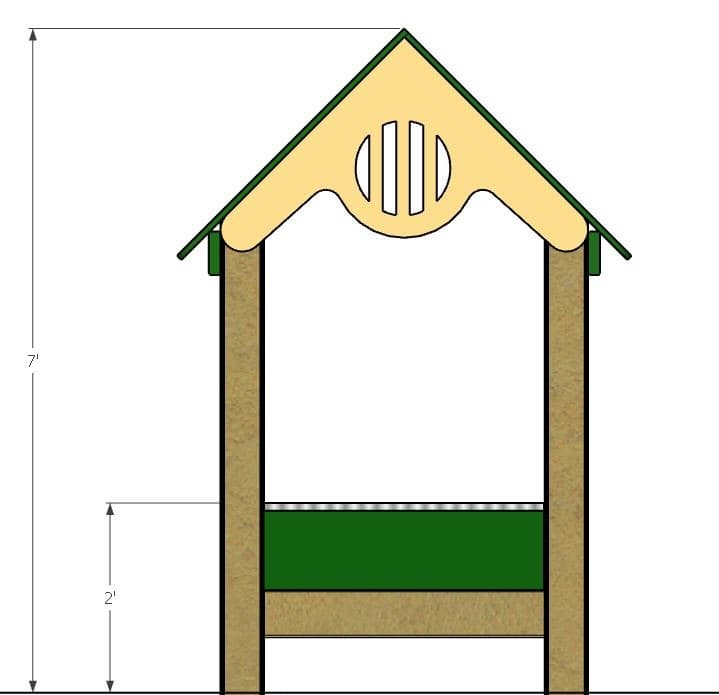 Sand Hut with Lid & Roof