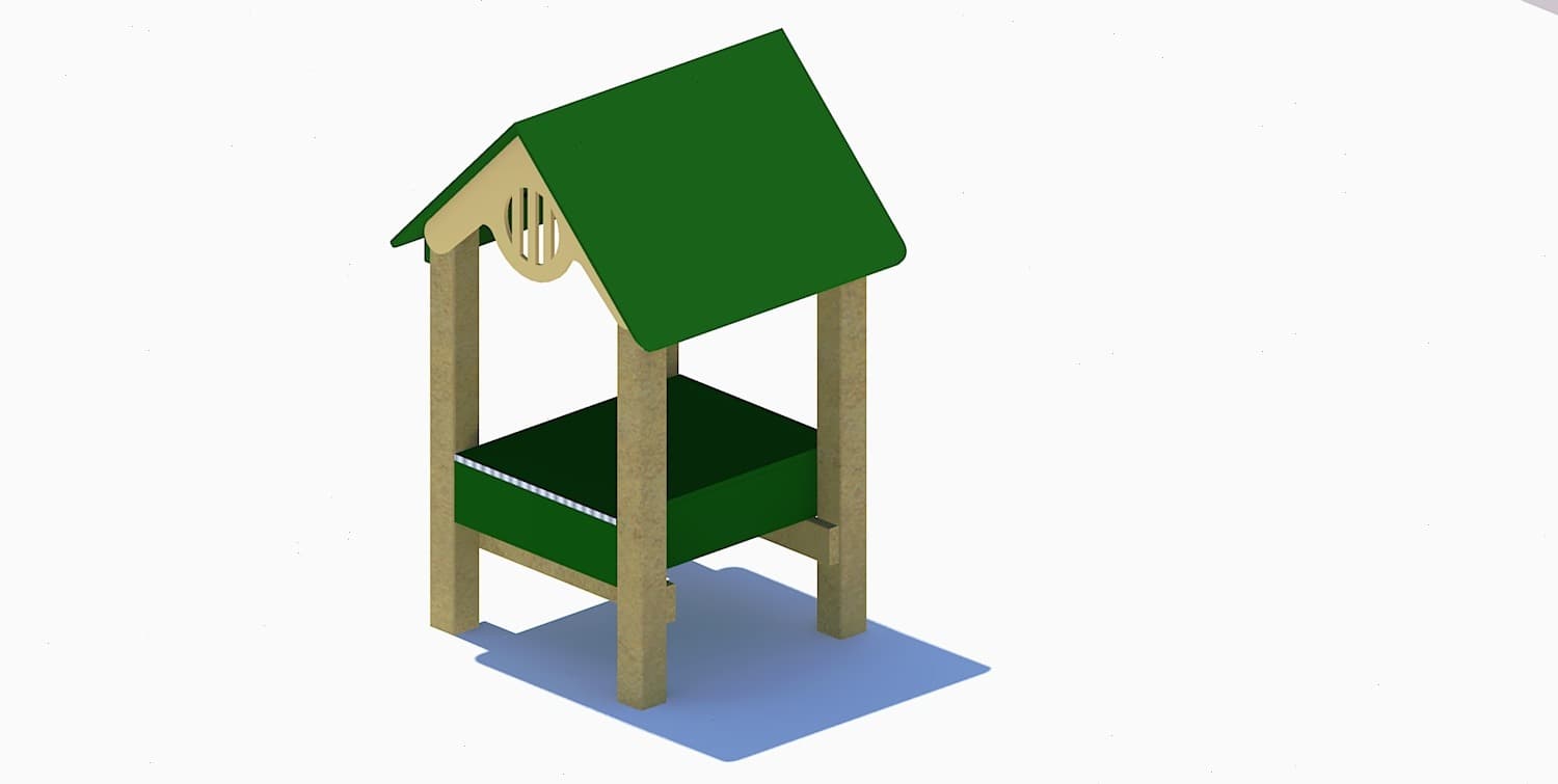 Sand Hut with Lid & Roof