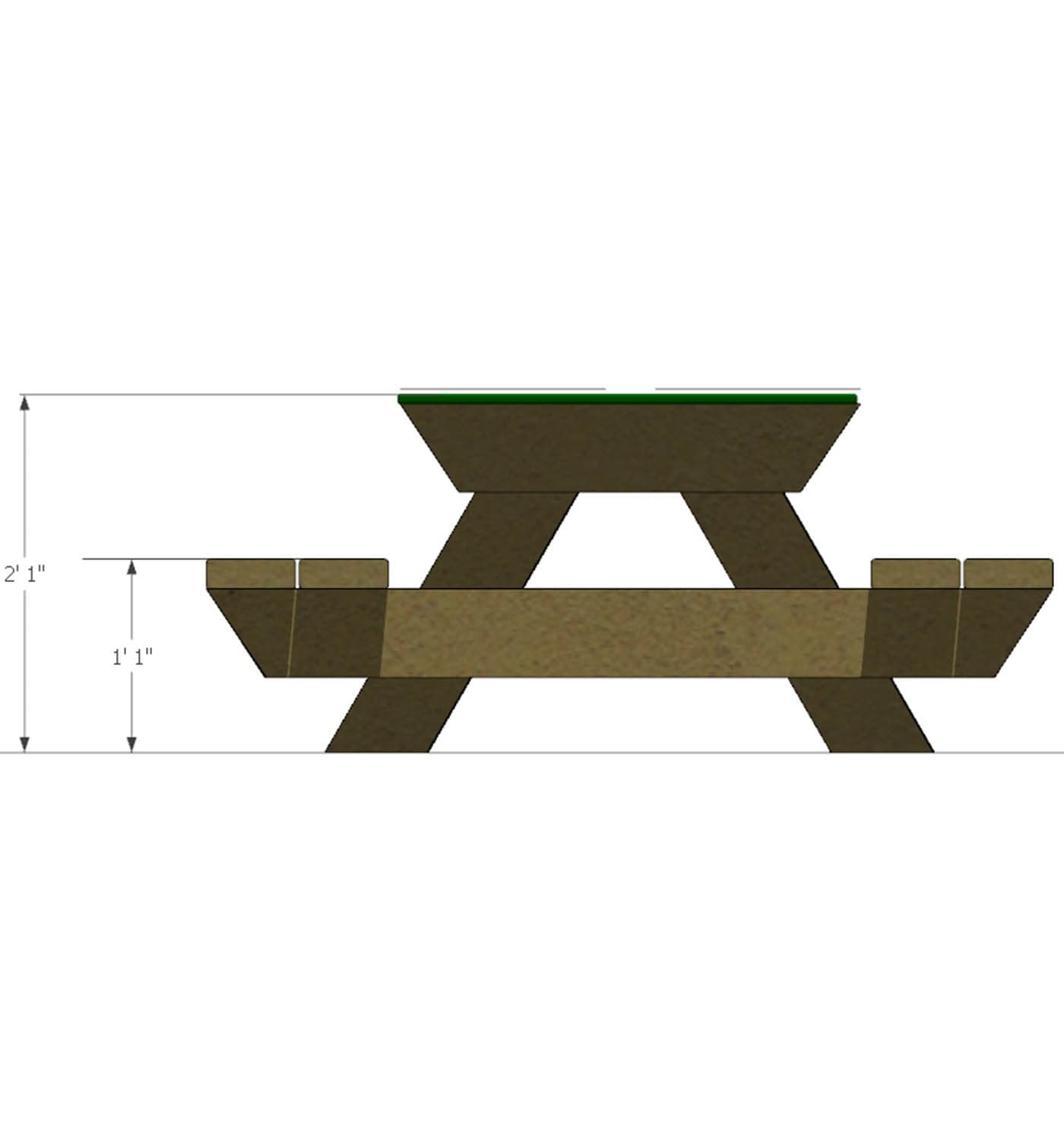 4’ HDPE Kids Table