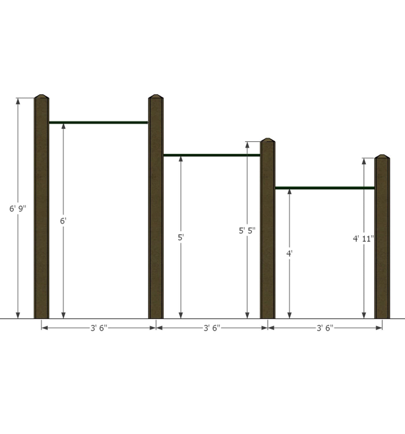 3 Station Pull Up Bars