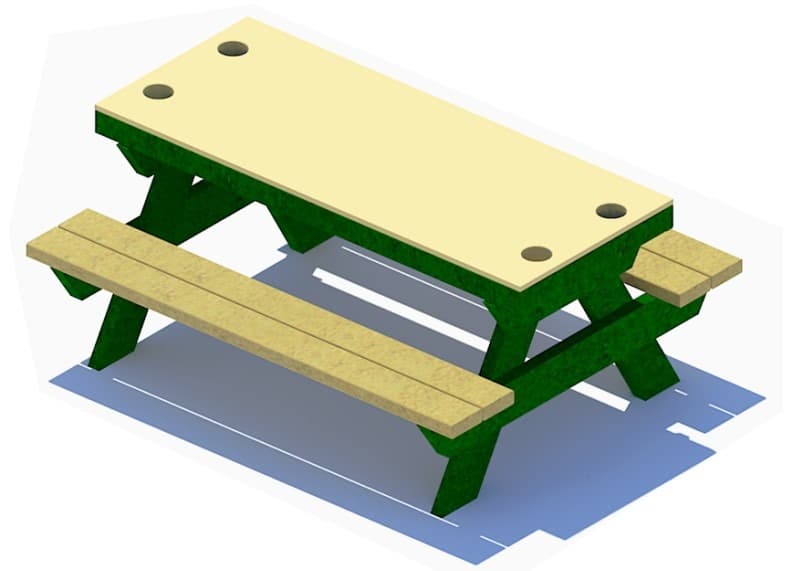 Activity Picnic Table w/ Cup Holders