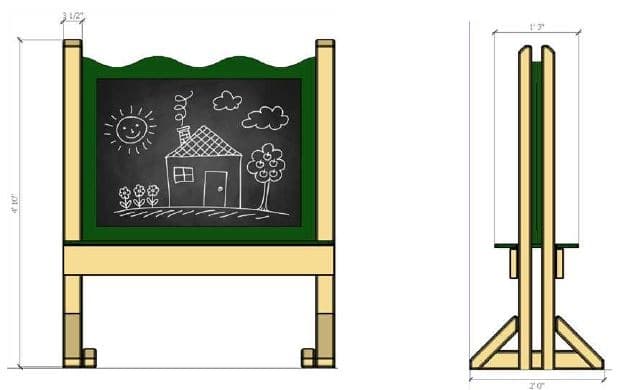 Double Sided Chalk Easel