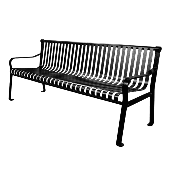 Slatted Steel Bench