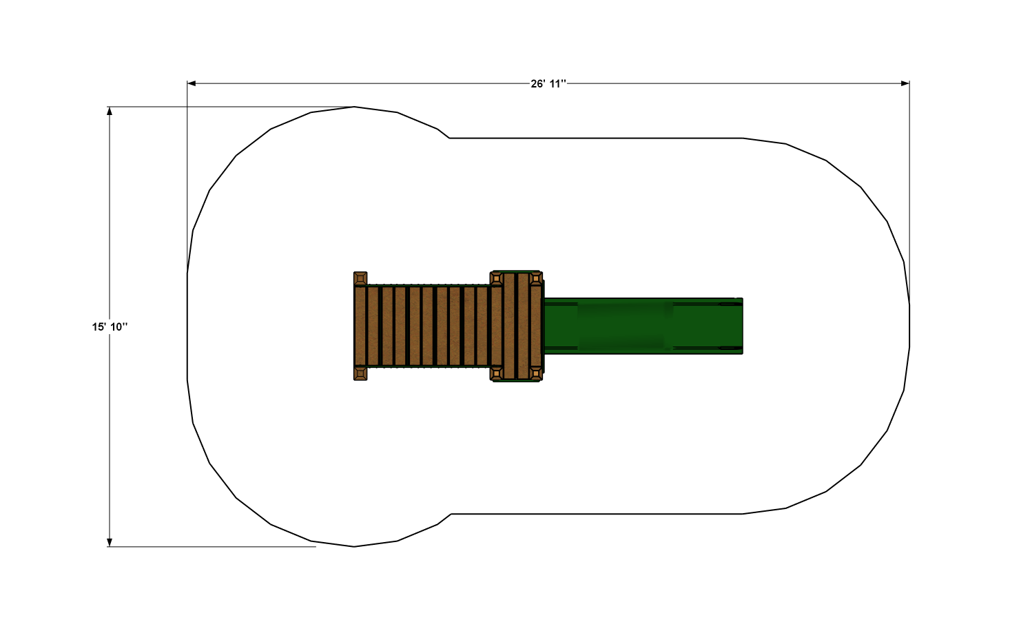 48" Freestanding Poly Straight Slide - Image 4
