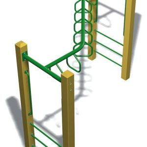 Freestanding Overhead Zig-Zag Ring Maze