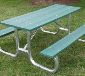 Galvanized Frame Picnic Table