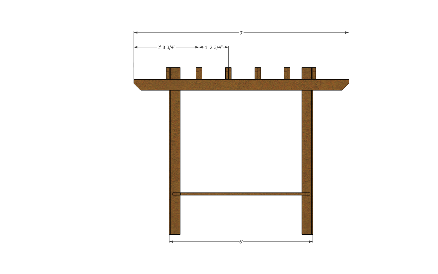 6x6 Construction Pergola - Image 3