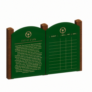 10 Station Fitness Course Instruction Signs