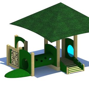 Infant Toddler Train Engine with Panels HDPE Ramp & Canopy