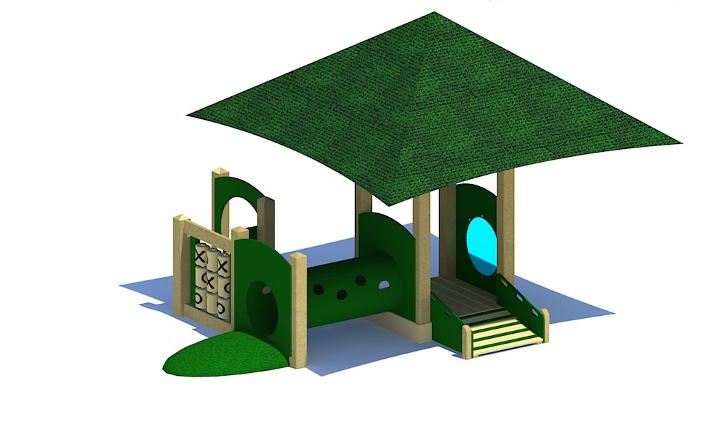 Infant Toddler Train Engine with Panels HDPE Ramp & Canopy