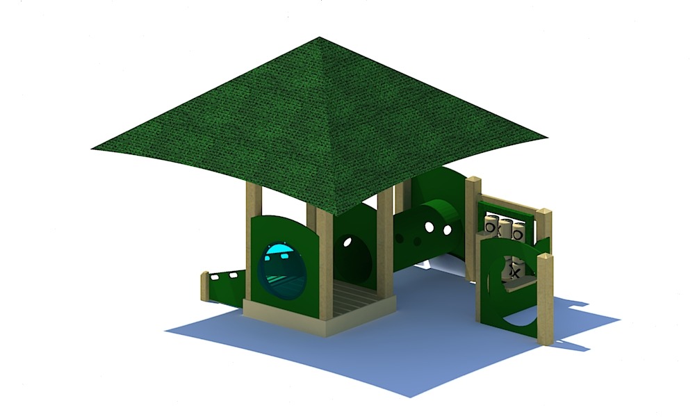 Infant Toddler Train Engine with Panels HDPE Ramp & Canopy - Image 3