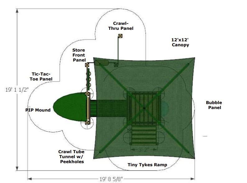Infant Toddler Train Engine with Panels HDPE Ramp & Canopy - Image 2
