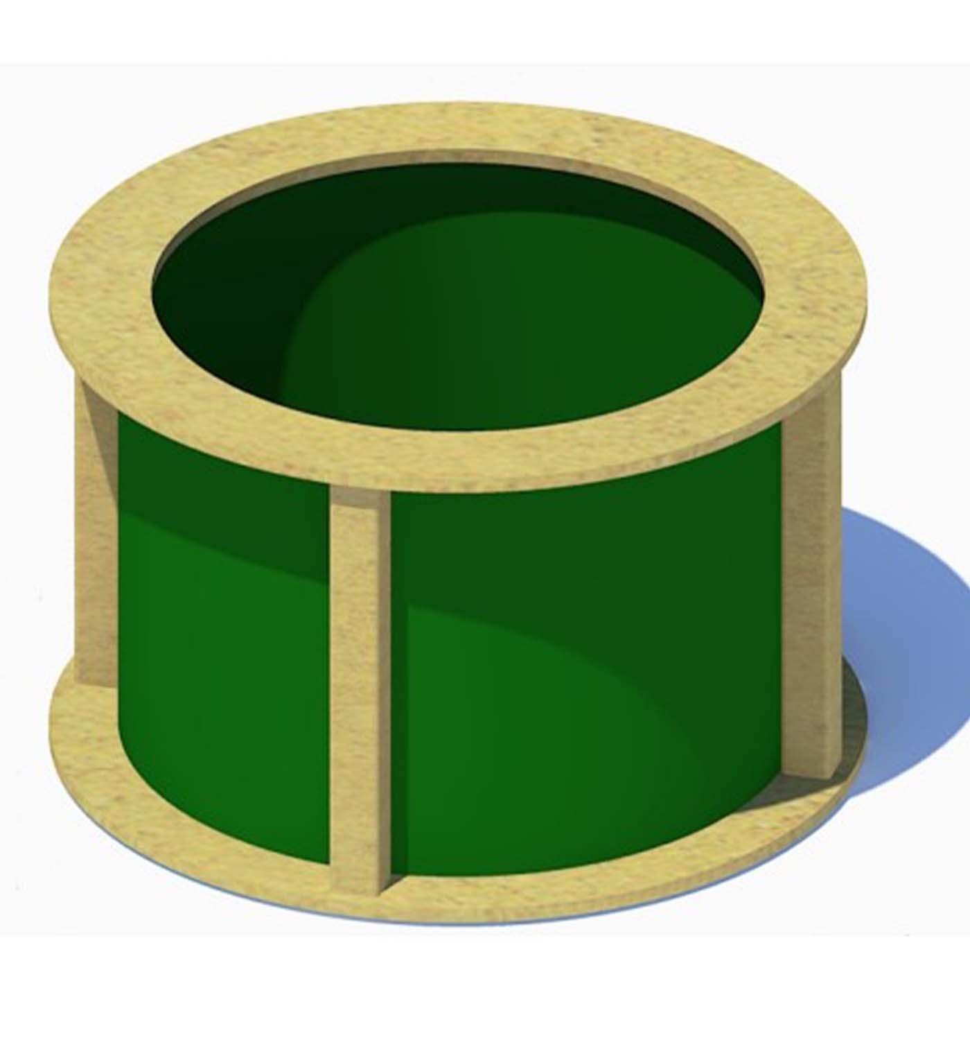 Recycled Plastic Round Planter