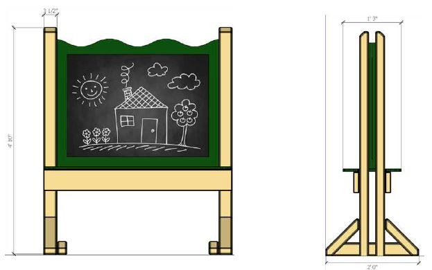 Double Sided Chalk Easel - Image 2