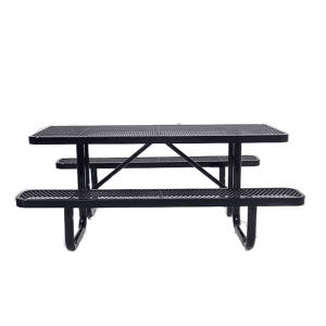 8' Rectangular Metal Picnic Table