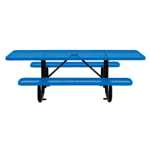 8' ADA Metal Rectangular Picnic Table