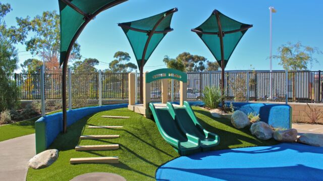 A double hillslide at a Child Development Center in California